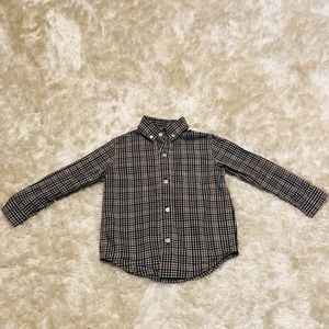 Janie and Jack gingham button down shirt